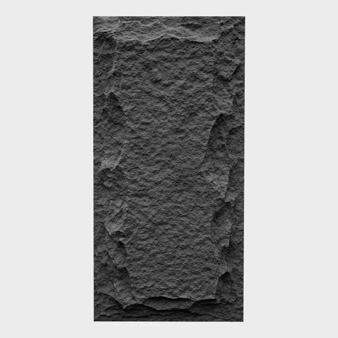 Panel de piedra cincelada Negro